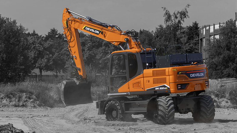 Excavadoras sobre Neumáticos DEVELON Excavadora Eléctrica DX160WE