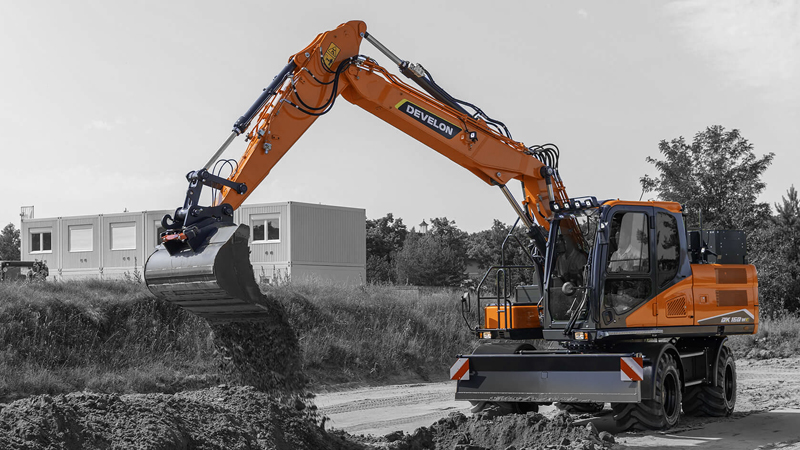 Excavadoras sobre Neumáticos DEVELON Excavadora Eléctrica DX160WE