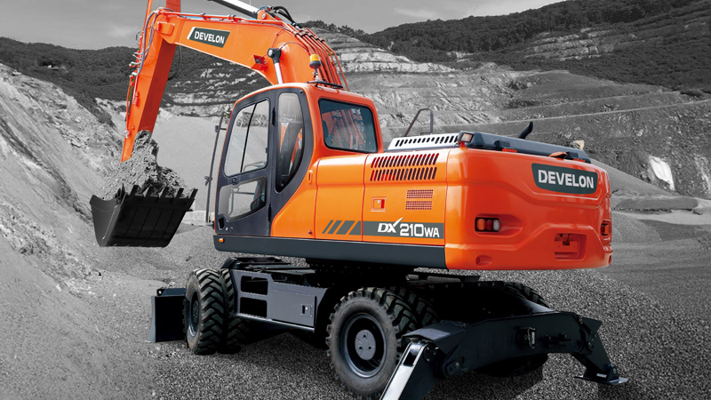 Excavadoras sobre Neumáticos DEVELON Imagen