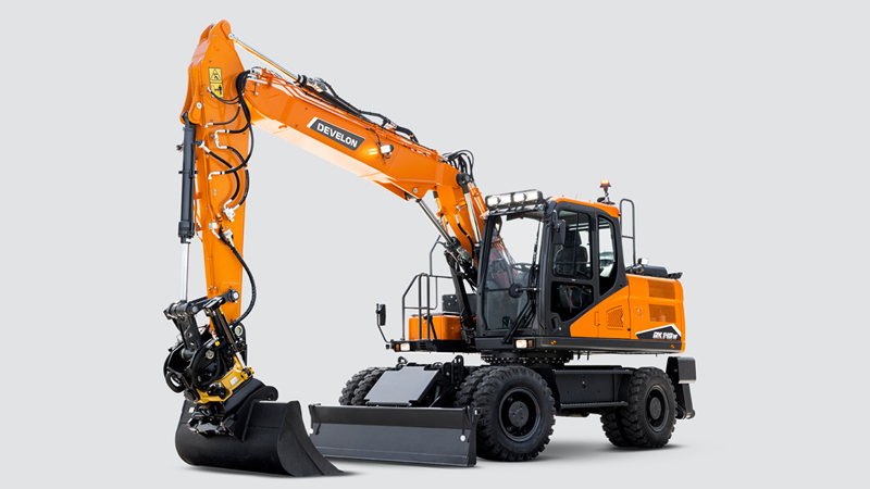 Excavadoras sobre Neumáticos DEVELON Excavadora DX140W