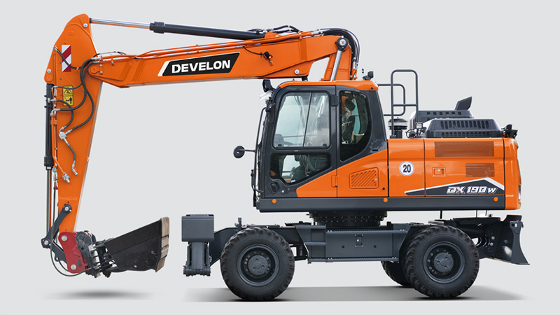Excavadoras sobre Neumáticos DEVELON Excavadora DX190WA
