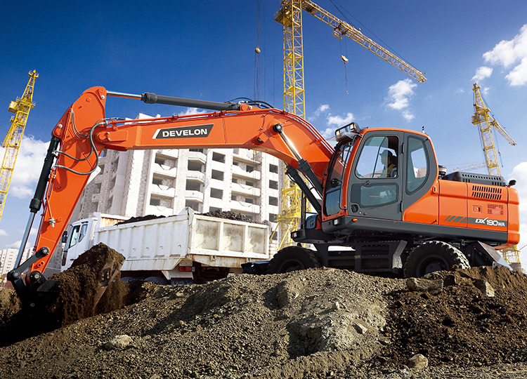 Excavadoras sobre Neumáticos DEVELON Imagen