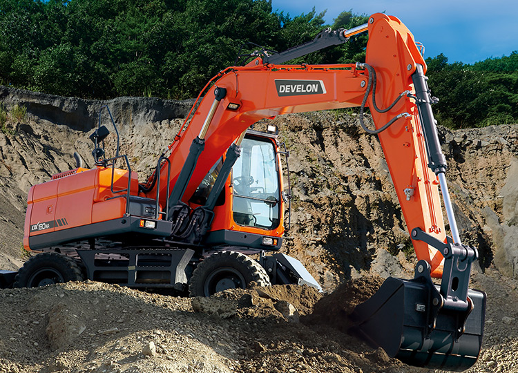 Excavadoras sobre Neumáticos DEVELON Imagen