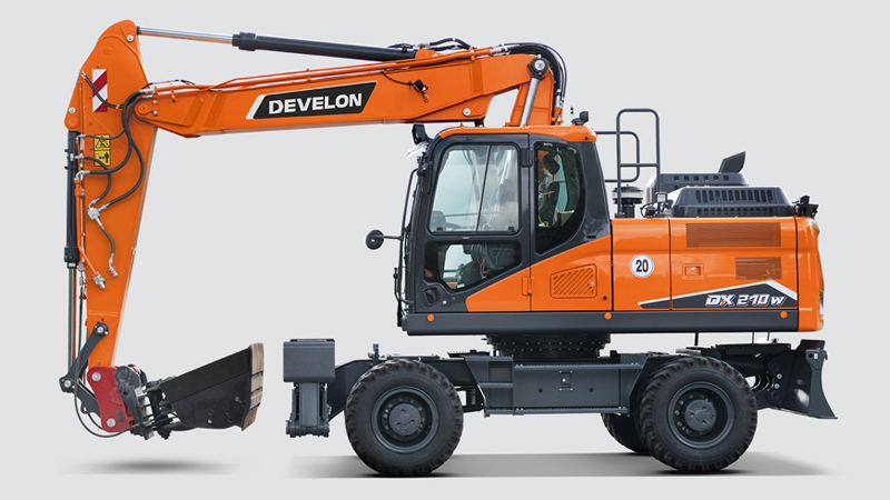 Excavadoras sobre Neumáticos DEVELON Excavadora DX210W-7