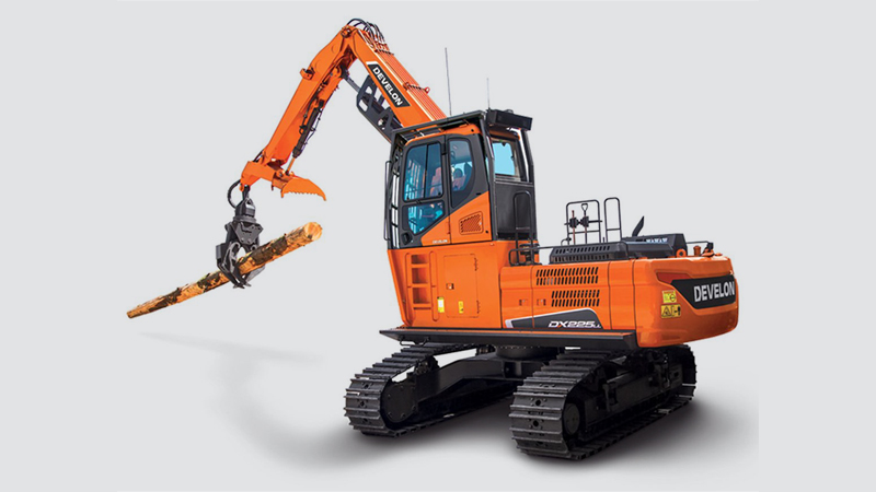 Aplicaciones Especiales DEVELON Cargador de troncos DX225LL-7