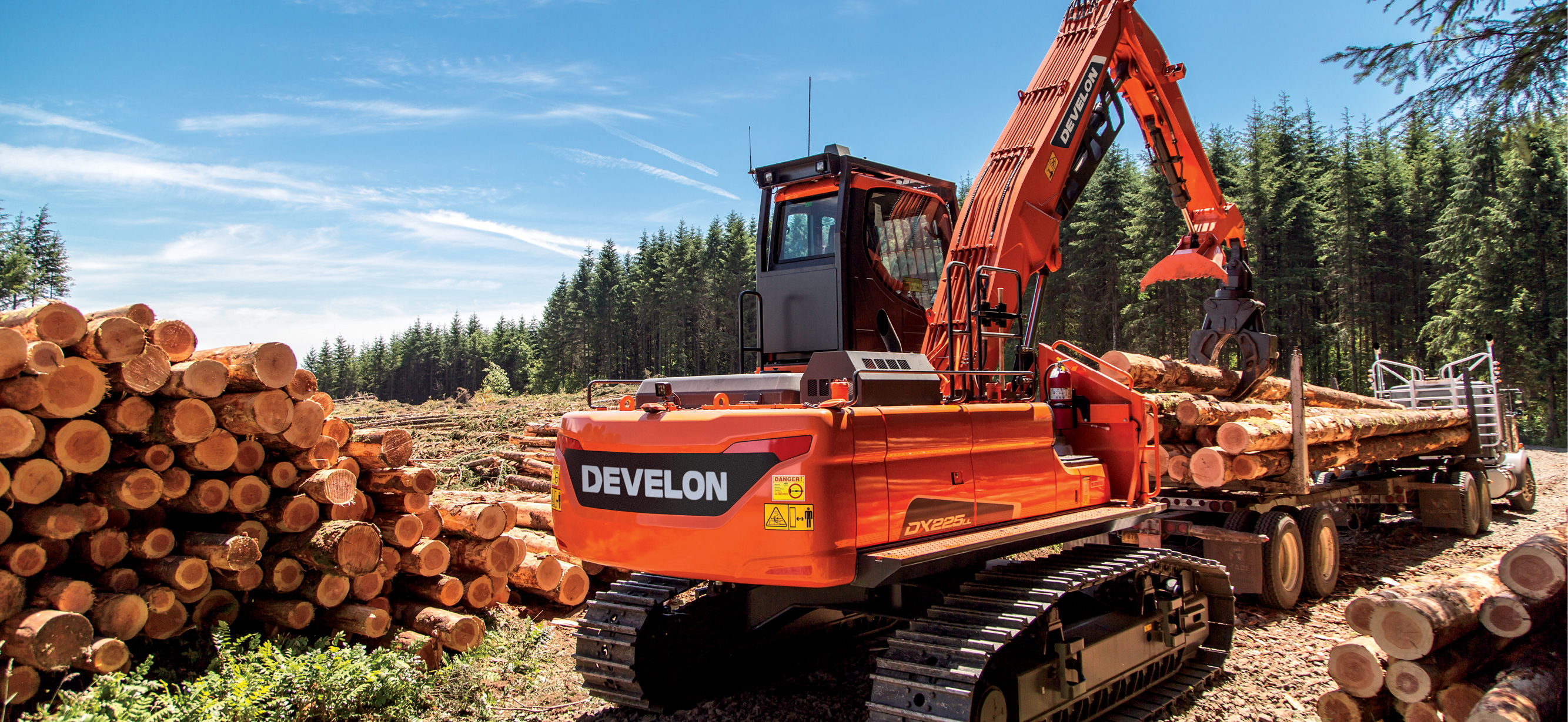 Aplicaciones Especiales DEVELON Cargador de Troncos DX225LL-7