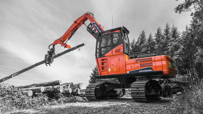 Aplicaciones Especiales DEVELON Cargador de Troncos DX225LL-7