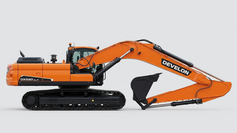 Aplicaciones Especiales DEVELON Excavadora Alcance Súper Largo DX520 SLR
