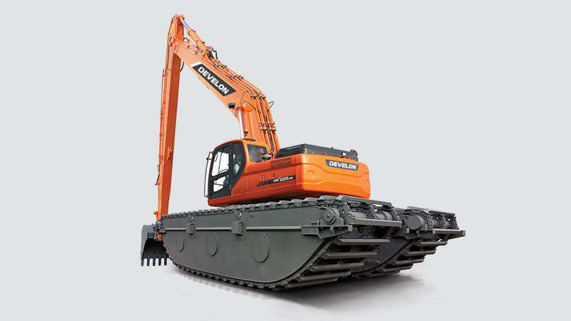 Aplicaciones Especiales DEVELON Excavadora anfibia DX225 AM